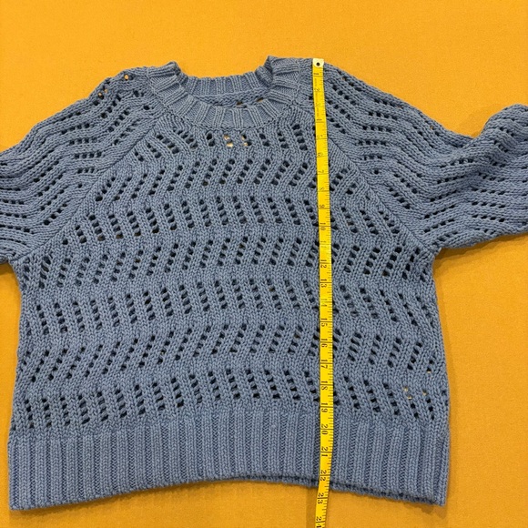 AE Open Knit Sweater Blue Size Large NWT - Picture 6 of 10